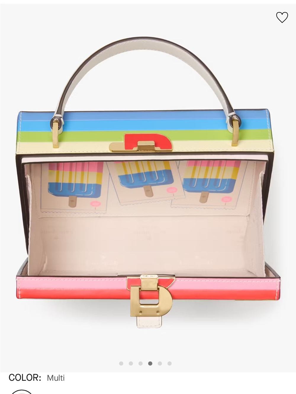 $429 Kate Spade ♠️ Snack Bar Popsicle Crossbody Bag Novelty Box Bag Strap NWT - Picture 10 of 11